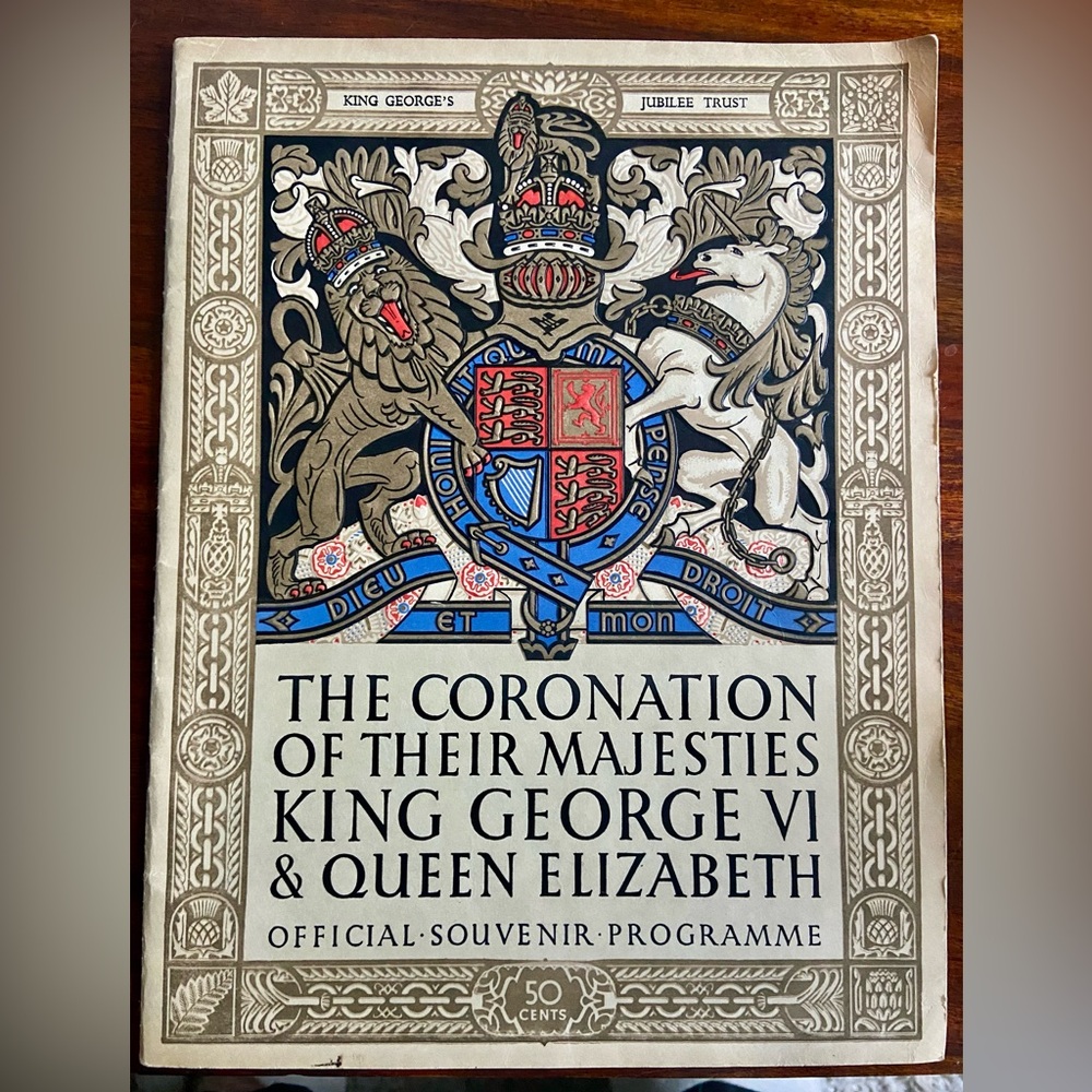 1937 Souvenir Program for Coronation of King George VI & Queen Elizabeth in 1937